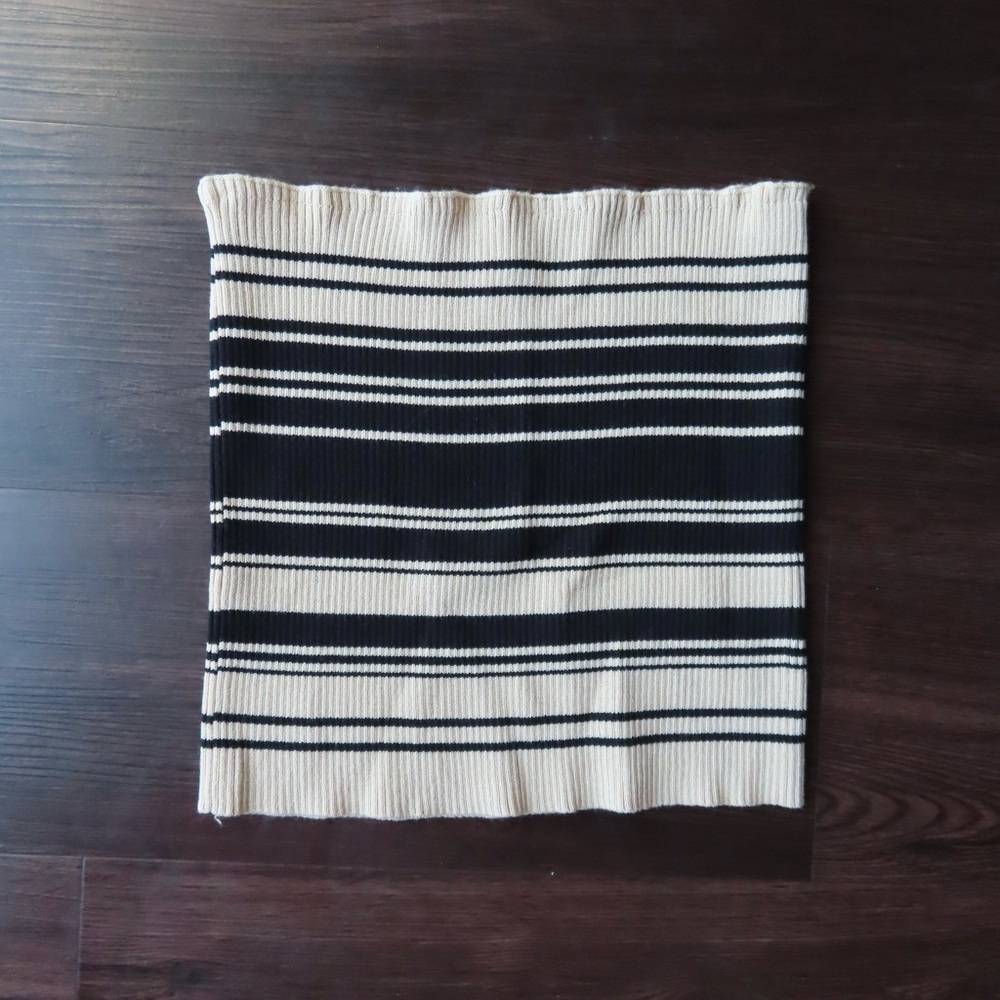 by the way. Black and Cream Striped tube top